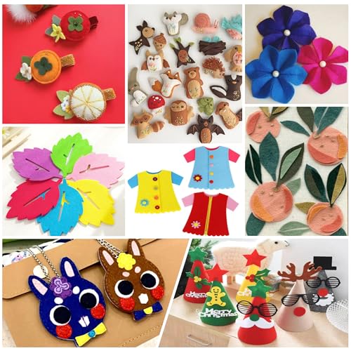 HaoFeiJH 6Pcs Felt Sheets 8"x20" (Vibrant Multicolor 12pcs) - color: Vibrant Multicolor 12pcs