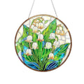 RYMILIE Hanging Diamond Art Kits for Adults White Flowers 8x8inch - color: DP04408