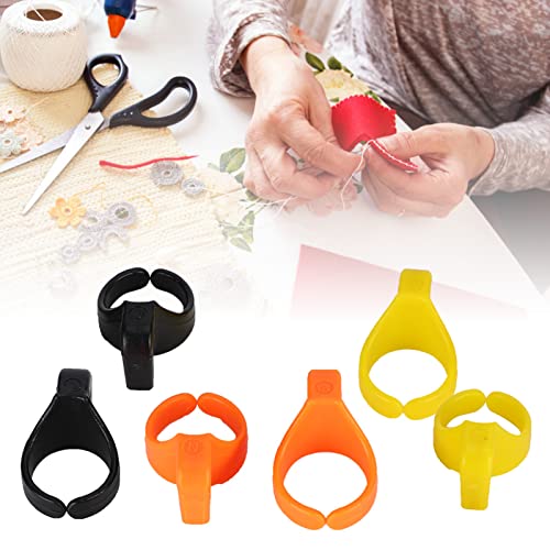 Joyzan Thread Cutter Finger Rings, Plastic Sewing Thimble Yarn Cutting Tool