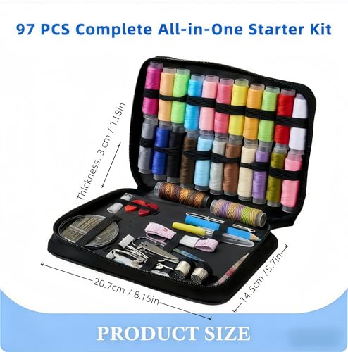 SanQiuShe Stitch Book, Embroidery Stitch Book, DIY Sewing Books, Embroidery Books of Stitches,97 PCS Beginner Embroidery Kit, Portable All-in-One Hand Embroidery Book for Adults & DIY Craft Lovers