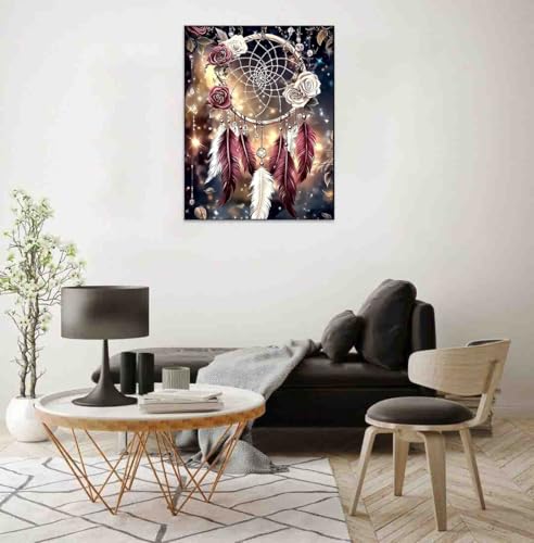 DYAIANGMU Dreamcatcher Stamped Cross Stitch Kit for Adults 15.7x11.8 inches - color: Y123