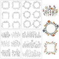 Flower Water Soluble Embroidery Patterns, 4 Sheets Stick and Stitch Embroidery Papers Wash Away, Transfer Paper with Pre-Printed Floral Leaves Designs for Hand Sewing Lovers Beginners DIY Crafts Gifts - size: Flower A