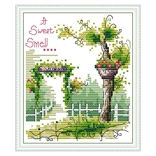 Howie's Needlepoint 14CT Pre-Printed Cross Stitch Kits,Embroidery Patterns Starter Kits,Needlepoint Kits - Spring - color: Spring