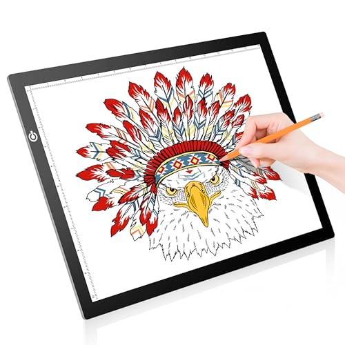 LitEnergy A3 Copy Light Board Tracing Box, Ultra-Thin Adjustable Drawing Tablet USB Power Artcraft LED Tracer Pad for Diamond Art Painting Accessories, Streaming, Sketching, Animation, Stenciling - color: BLACK, size: 11.7 x 16.5 inches
