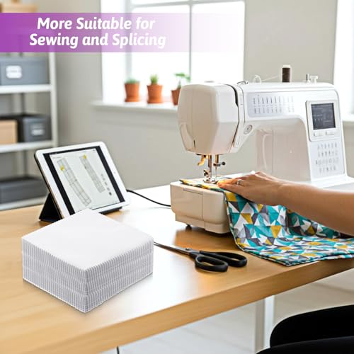 100 Pack 8-inch Cotton Fabric Squares, 8″ Precut Cotton Fabric Squares, Solids White Charm Pack, White - color: White, size: 8″