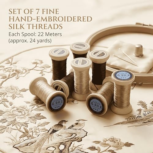Natural 100% Mulberry Handmade Embroidery Silk Thread Silk Floss (57) - color: 57