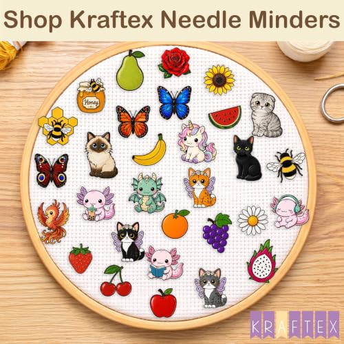 Kraftex Magnetic Needle Minder. Needleminder for Embroidery & Sewing. Cute Needlepoint Accessories. Magnetic Needle Holder for Cross Stitch. Cute Magnet Pin Gift - color: Mythical