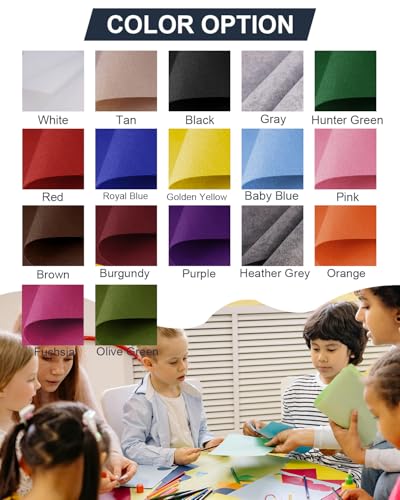 Brown Felt Fabric 72" x 18", Large Stiff Craft Felt Sheet by The Yard - color: Brown, size: 72" X 18" (0.5 Yard)
