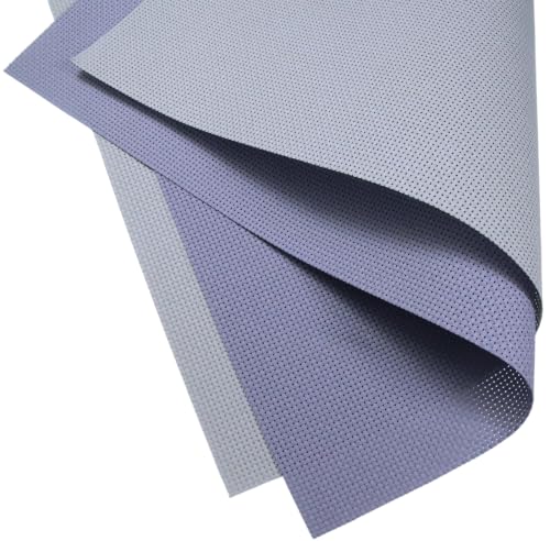 KCS 2 pc of 15" x 18"(38cmx45cm) 11 Count Cross Stitch Cotton Aida Cloth Needlework Fabric Box (Light Grey+Light Steel Grey,11CT) - color: Light Grey+light Steel Grey, size: 11CT
