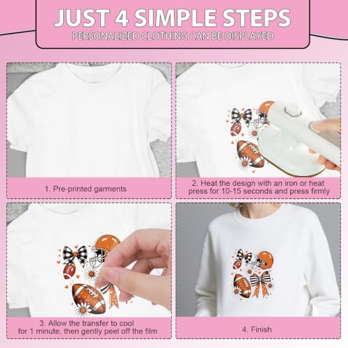 24 Pcs Fall Football Dtf Transfers Ready to Press for Clothes - color: Fall Football