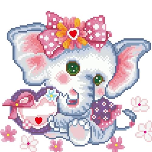 DIAMOND DOTZ Faith Elephant Diamond Painting Kit for Adults with Gems - size: One Size