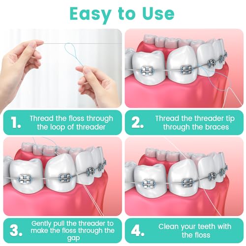 Floss Threaders, 400 Count Threaders for flossing, Dental Floss Threader - color: Floss Threaders Set (W/O Dental Floss)