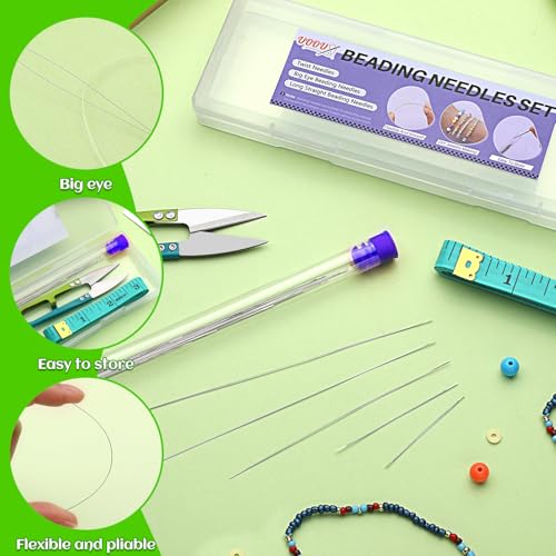 30 Pcs Big Eye Beading Needles, 10 Sizes Beading Needles for Seed Beads - style: StyleB