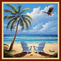 Artvxeay Cross Stitch Kits Stamped Full Range of Embroidery Starter Kits for Beginners Adult DIY 11CT- (Rest by the Seaside 18x18 inch) - color: ColorArt24