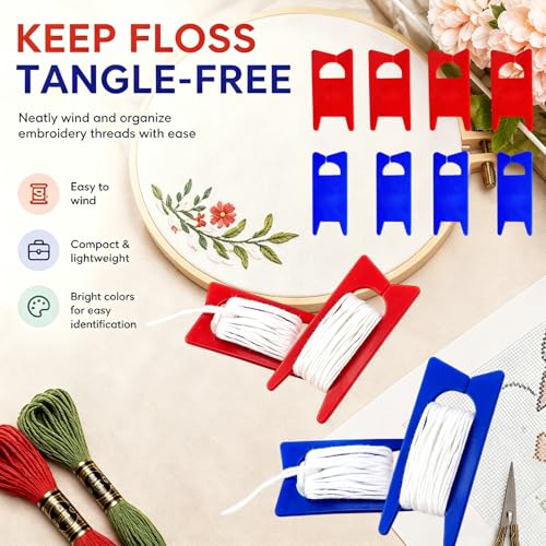 SagaSave 20PCS Yarn Bobbins Set Plastic Spool Thread Knitting Sewing Crochet Weave Winder Tool Cross Stitch Bobbin Organizer Thread Holder DIY Sewing Storage for Knitting (Red, Large) - color: Red, size: 20pcs,Large