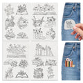 4 Sheets Water Soluble Embroidery Stabilizers 11.69x8.27 Inches Book and Flower Stick and Stitch Embroidery Paper Adhesive Embroidery Transfer Paper for Shirts Coats Bags - style: Book and Flowers