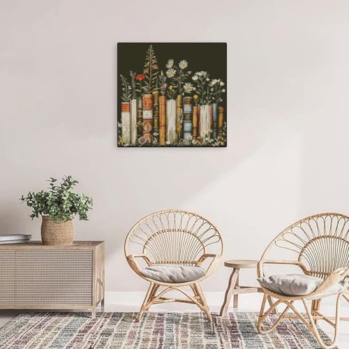 MYBISYMQQ Books Stamped Cross Stitch Kits - Flower Embroidery Starter Kit for Adult Beginners, Cross Stitch Kits Embroidery Kit Arts and Crafts for Beginners 13.7x13.7 inch - color: T001