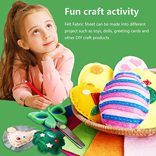 Jtnohx Color Felt Fabric Soft Felt Sheets for Crafts Light Green 20Pc 1.4mm - color: Light Green