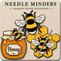 Kraftex Magnetic Needle Minder. Needleminder for Embroidery & Sewing. Cute Needlepoint Accessories. Magnetic Needle Holder for Cross Stitch. Cute Magnet Pin Gift - color: Bee