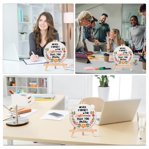 Haootadiy Beginner Embroidery Kit for Adults, Easy Cross Stitch Kit for Beginners and Adults, Full Embroidery Hoop Kit with Needles and Thread Included (Pattern 2) - color: Pattern 2