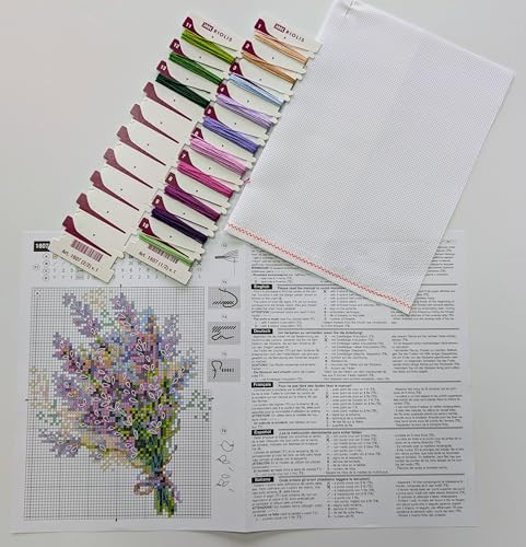RIOLIS 1607 Bouquet with Lavender Counted Cross Stitch Kit 6 x 7 in