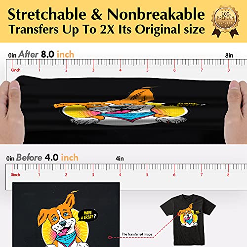 TransOurDream Iron on Heat Transfer Paper for Dark T Shirts (100 Sheets 8.5x11, Dark 3.0) Printable HTV Heat Transfer Vinyl for Inkjet & Laserjet Printer Iron On transfers for T Shirts (TRANS-D3-100) - color: Dark, size: 100 Sheets