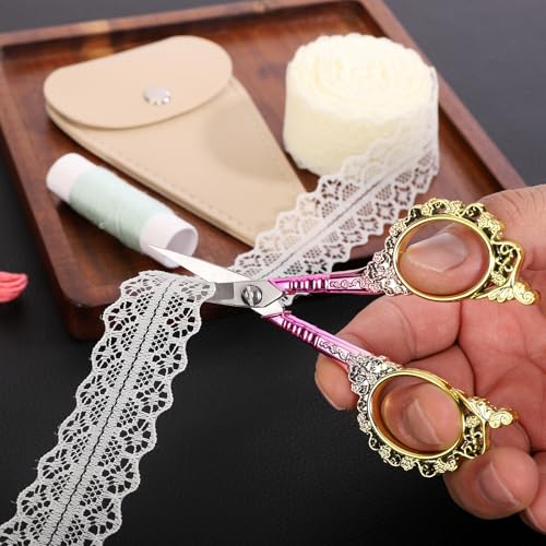 Sewing Embroidery Scissors, Sharp Tip Crochet Shears - color: Pink