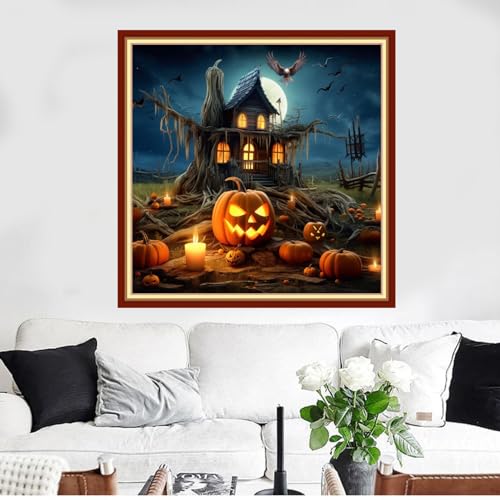 Funxvoot Stamped Cross Stitch Kits Beginners Full Range of Embroidery Kits for Adults 11CT Embroidery Patterns Needlepoint kits Printed Cross Stitch Kits- (Magic house 18x18 inchs) - color: Cross Stitch Kits 07