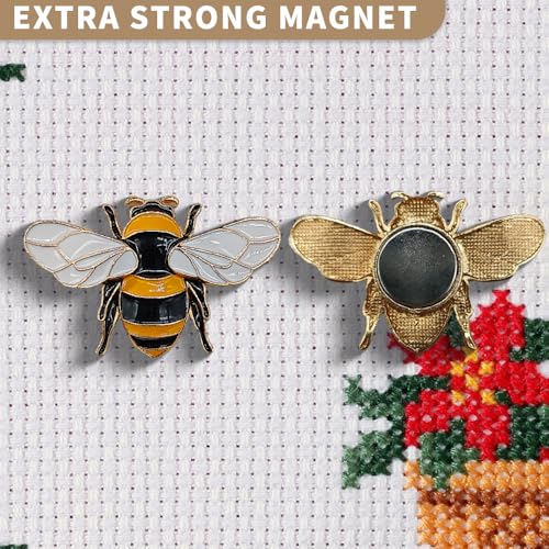 Needle Minder Magnet, Magnetic Needle Minder, Needle Minders Magnetic Cross Stitch Accessories, Magnetic Needle Holder, Life Tree, Butterfly, Cats, Owl, Heart (Bee) - size: Bee