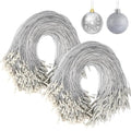 JUNEBRUSHS 600PCS Christmas Ornament Hooks, Ornament Hangers with Snap - color: Silver