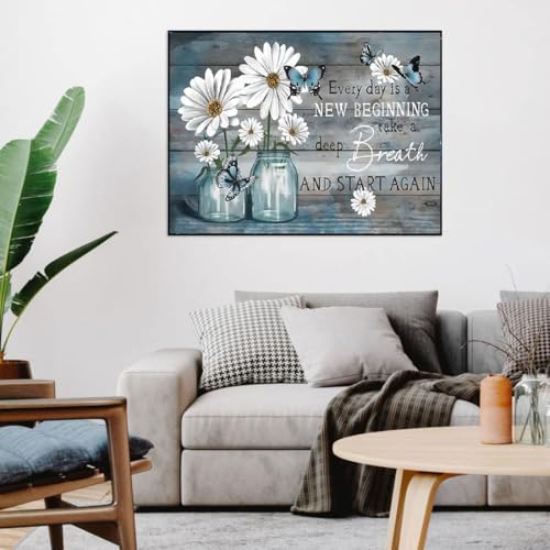 WUSARPLY Daisy Stamped Cross Stitch Kits for Beginners Adults - color: J106