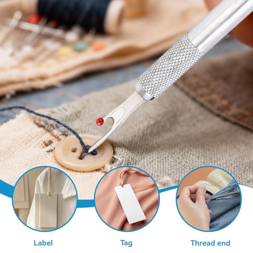 Seam Rippers for Sewing, Stitch Eraser Thread Cutter Seam Thread Ripper Embroidery Removal Tool for Needle Work Patterns and Sewing Clothes