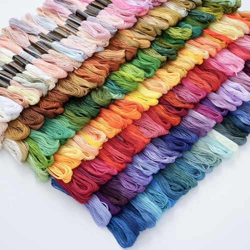447 Colors Embroidery Floss Complete Set, Friendship Bracelet String, 8.7in 6-Strand Cross Stitch Thread Polyester Embroidery Thread