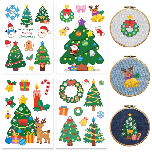 peacoblue Christmas Tree Stick and Stitch Embroidery Patterns - color: Christmas Tree