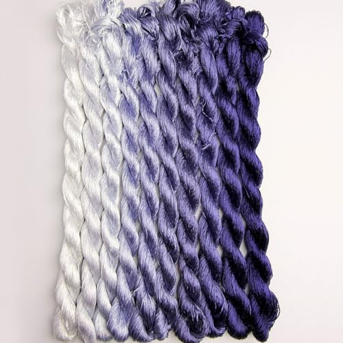 100% Mulberry Silk Embroidery Thread 10 Colors 110m Each (22) - color: 22