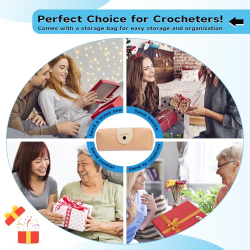 Mayboos 14 Sizes Crochet Hook Set, Large Crochet Hooks Yarn Needle Kits - size: 14 Sizes