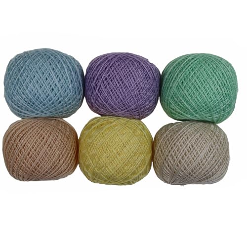 KCS Mercerized Pearl Cotton Thread Size 8 Crochet Needlework Embroidery Threads Ball (6, 10) - color: 10