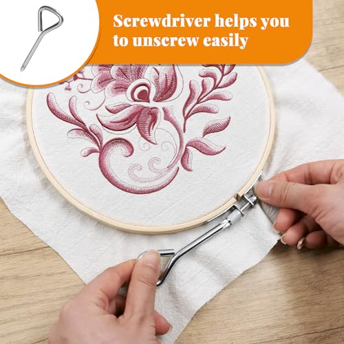 SNAIL GARDEN Embroidery Hoop Set - with Storage Bag & Magnetic Pin Cushion , 7-Piece 3" to 9" Embroidery Frame with Needles & Screwdriver , Cross Stitch Hoop for Beginners Sewing Crafts
