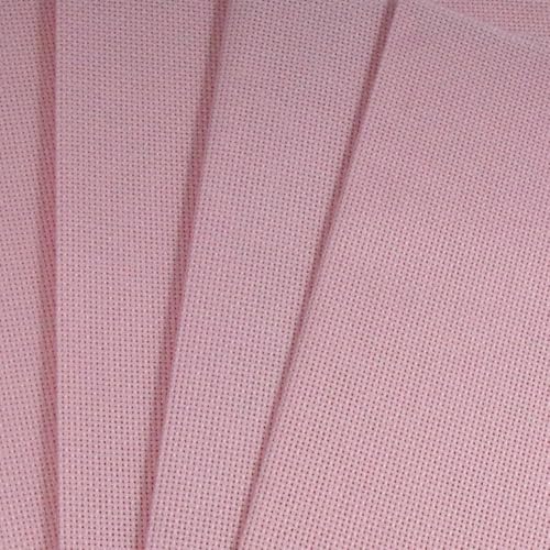 KCS 4/6 pc of 12" x 18"(30cmx45cm) 18CT Counted Cotton Aida Cloth Cross Stitch Fabric (4 pc,Pink) - color: Pink, size: 4 pc