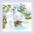 RIOLIS 1856 White Doves Counted Cross Stitch Kit 9.84 x 9.84 in - style: White Doves 1856