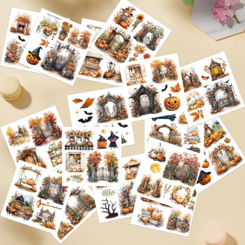 16 Pcs Fall Garden Rub-On Transfers for Furniture & Crafts, 6 x 6 Inch - style: Fall Garden