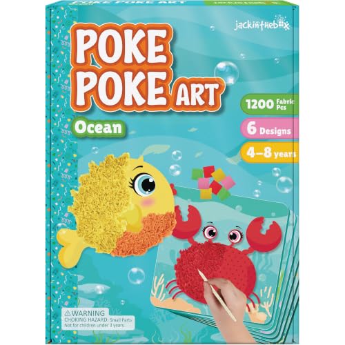 jackinthebox Poke Art Ocean Craft Kit for Kids, Boys & Girls Toys, Ages 4-8 - style: Ocean
