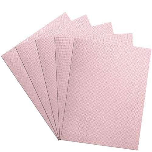 Aida Cloth 14 Count Cross Stitch Fabric,12×18inch,5Pcs (Pink) - color: Pink
