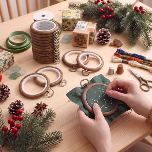 Burbell 15 Pcs 2.4 Inch Round Embroidery Hoops Frame - size: 2.4 Inch