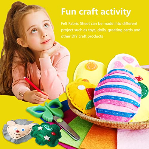 Jtnohx Color Felt Fabric Soft Felt Sheets for Crafts Light Yellow 20Pcs - color: Light Yellow