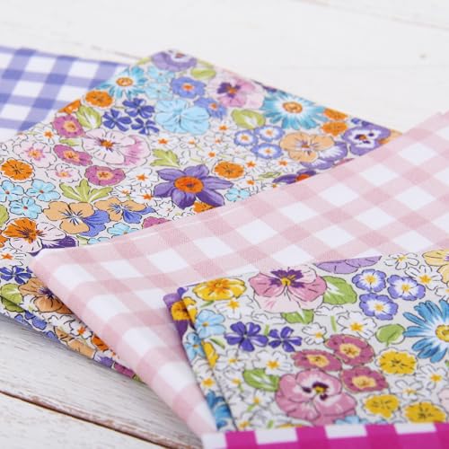 Threadart Spring Picnic Red Gingham Cotton Quilting Fabric - 10 Yard Cut - color: Red Gingham 5, size: 10 YARD CUT