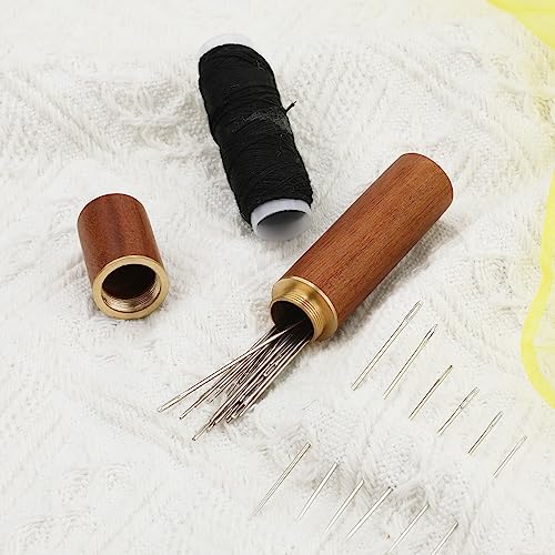 25pcs Large Eye Sewing Needles, 5 Sizes Tapestry Needle Embroidery Needles Yarn Needles Quilting Needles with Wooden Needle Case Stainless Steel Wool Self Threading Needle for Hand Sewing DIY
