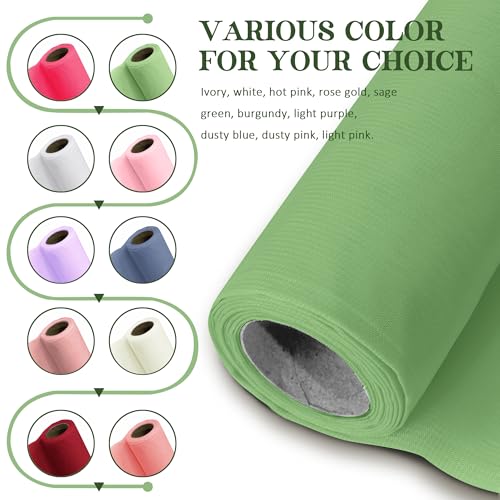Horbaunal Dusty Sage Chiffon Fabric by The Yard, 1 Yard Precut Sheer Fabric - color: Dusty Sage, size: 1 Yard