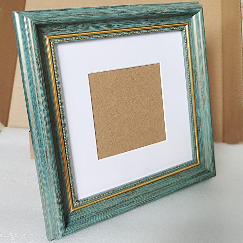 Picture Frame 7x7 Blue Square Photo Frame Desktop Display Mount on the wall. Front opening 6.8x6.8. Plastic Panel (not Glass), Plastic Packaging (not Carton).Tips, Peel Off The Panel's Film. - color: Blue, size: 7x7