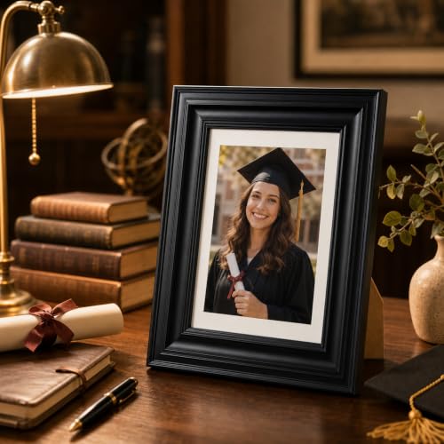 5x7 Black Picture Frames Vintage Classic Pine Wood Photo Frame